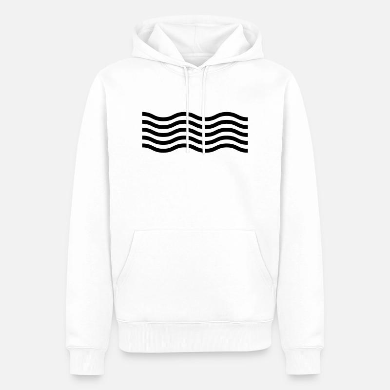 Flots - Sweat à capuche Premium bio Homme - blanc