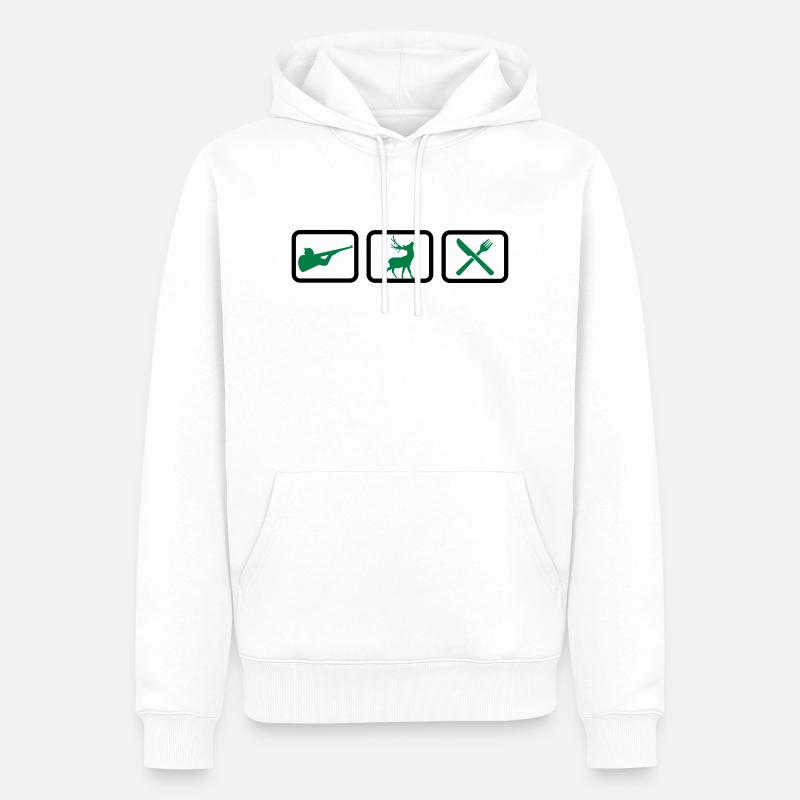 jagd - Männer Premium Bio Hoodie - Weiß