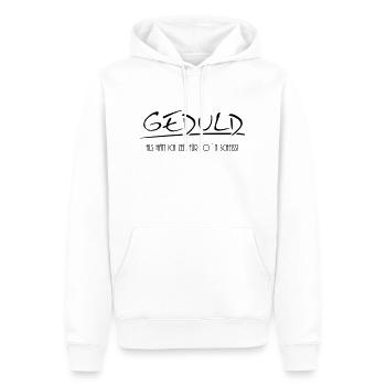 geduld - Männer Premium Bio Hoodie - Weiß - Vorne - Nico (187cm)