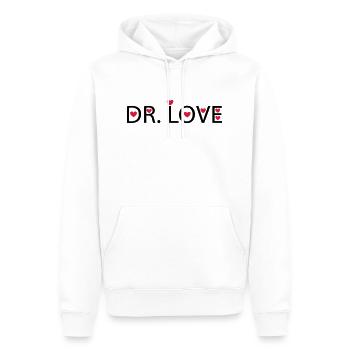 Dr. Love - Männer Premium Bio Hoodie - Weiß - Vorne - Nico (187cm)