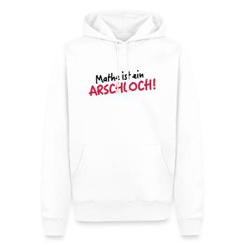 Mathe - Männer Premium Bio Hoodie - Weiß - Vorne - Nico (187cm)