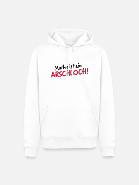 Mathe - Männer Premium Bio Hoodie - Weiß