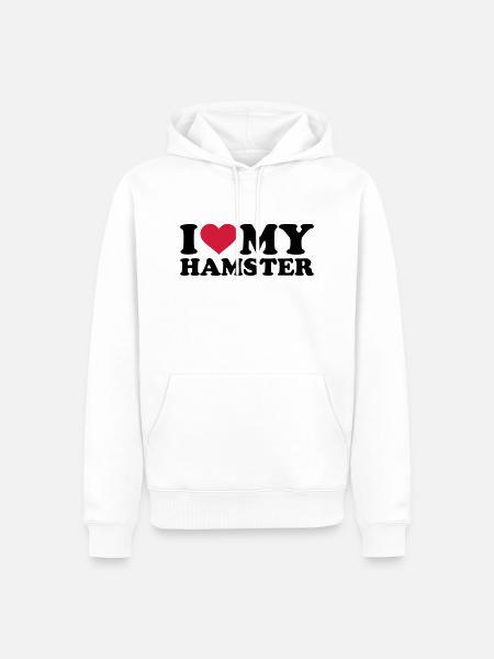 Hamster - Männer Premium Bio Hoodie - Weiß