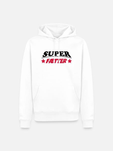 Super faetter 222 - Men’s Premium Organic Hoodie - white