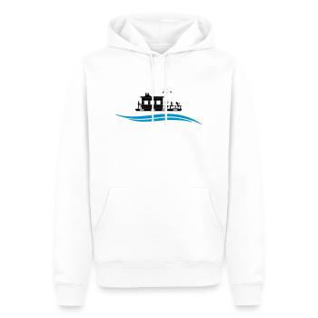 Hausboot Wasser - Männer Premium Bio Hoodie - Weiß - Vorne - Nico (187cm)