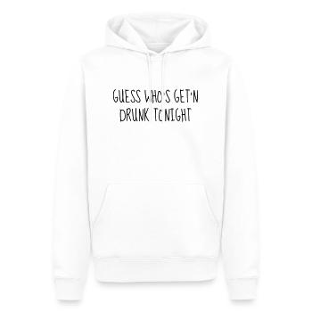 Alcohol - Drunk - Bier - Alkohol - Party - Humor - Sweat à capuche Premium bio Homme - blanc - Devant - Nico (187cm)