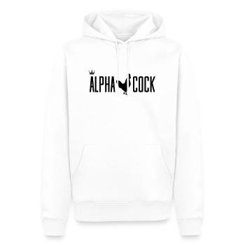 hahn alpha cock - Männer Premium Bio Hoodie - Weiß - Vorne - Nico (187cm)