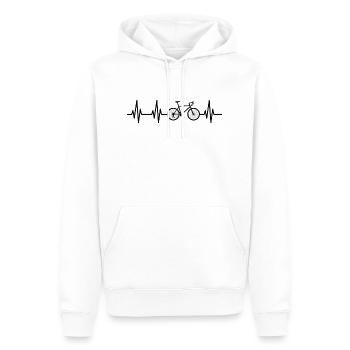 Battement de coeur de vélo - Sweat à capuche Premium bio Homme - blanc - Devant - Nico (187cm)