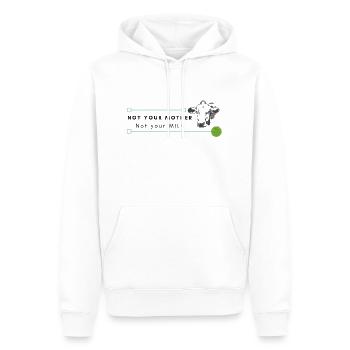 not your mother, not your milk - Men’s Premium Organic Hoodie - white - Front - Nico (187cm)