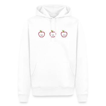 Pommes à visages différents - Sweat à capuche Premium bio Homme - blanc - Devant - Nico (187cm)
