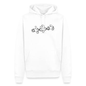 Motorcross Gift Moto Cyclomoteur Motocycliste - Sweat à capuche Premium bio Homme - blanc - Devant - Nico (187cm)