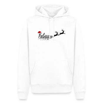 Believe in miracles - Men’s Premium Organic Hoodie - white - Front - Nico (187cm)