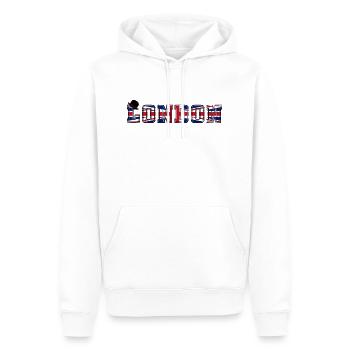 London Union Jack - Männer Premium Bio Hoodie - Weiß - Vorne - Nico (187cm)