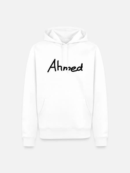 Ahmed - Men’s Premium Organic Hoodie - white