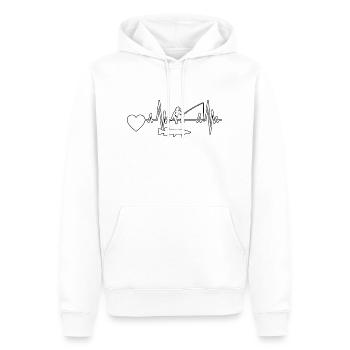 Pêcheur à la ligne Hameçon Pêche Pêche Pêche Sport - Sweat à capuche Premium bio Homme - blanc - Devant - Nico (187cm)
