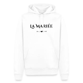 Das Brautherz - Bride-to-be - Männer Premium Bio Hoodie - Weiß - Vorne - Nico (187cm)