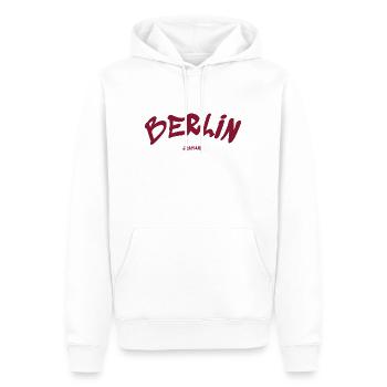 Berlin - Deutschland - Germany - Brandenburger Tor - Männer Premium Bio Hoodie - Weiß - Vorne - Nico (187cm)