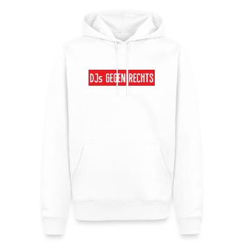 DJs gegen rechts - Männer Premium Bio Hoodie - Weiß - Vorne - Nico (187cm)