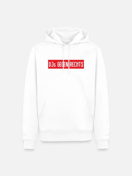 DJs gegen rechts - Männer Premium Bio Hoodie - Weiß