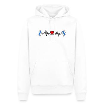 Heart rate cardio for Zug Switzerland - Men’s Premium Organic Hoodie - white - Front - Nico (187cm)