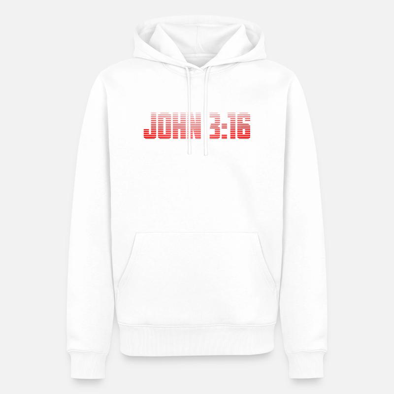 JOHN 3 16 TITLE - Sweat à capuche Premium bio Homme - blanc