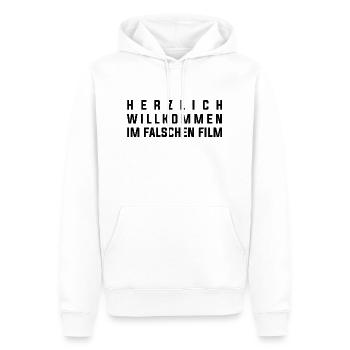 Lustiger Spruch Bild Witzig Humor Geschenkidee - Männer Premium Bio Hoodie - Weiß - Vorne - Nico (187cm)