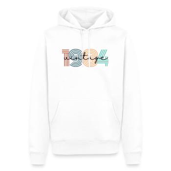 1984 Vintage Retro - Männer Premium Bio Hoodie - Weiß - Vorne - Nico (187cm)