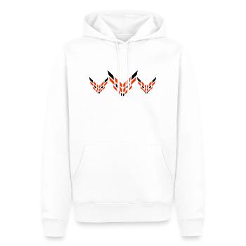 3 Füchse Abstraktes Logo Böser Blick Freunde Team - Männer Premium Bio Hoodie - Weiß - Vorne - Nico (187cm)