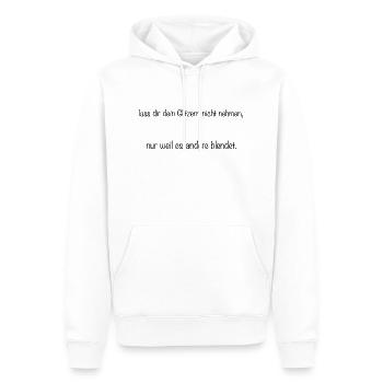 lass dir dein Glitzern nicht nehmen - Männer Premium Bio Hoodie - Weiß - Vorne - Nico (187cm)