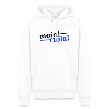 Moin Moin Gruß - Männer Premium Bio Hoodie - Weiß - Vorne - Nico (187cm)