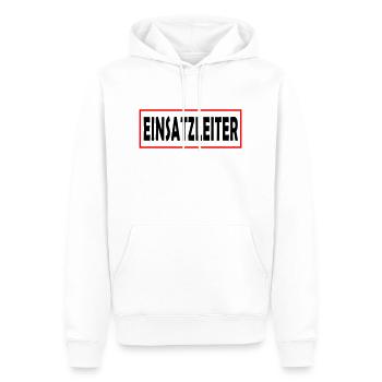 Einsatzleiter 01 - zweifarb - Männer Premium Bio Hoodie - Weiß - Vorne - Nico (187cm)