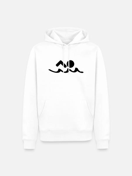 schwimmen - Männer Premium Bio Hoodie - Weiß