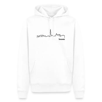 Toronto - Männer Premium Bio Hoodie - Weiß - Vorne - Nico (187cm)