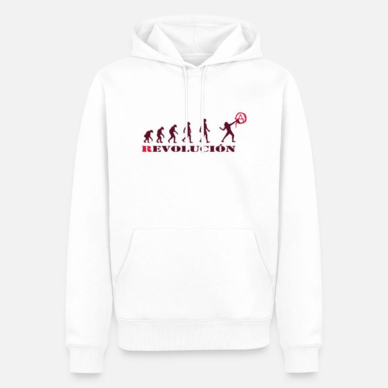 r-evolution, evolution, revolution, street art, - Männer Premium Bio Hoodie - Weiß