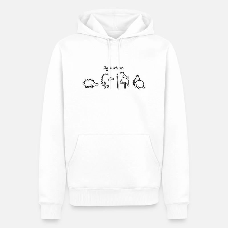 Igolution - Sweat à capuche Premium bio Homme - blanc