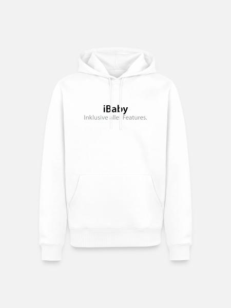 iBaby - Männer Premium Bio Hoodie - Weiß