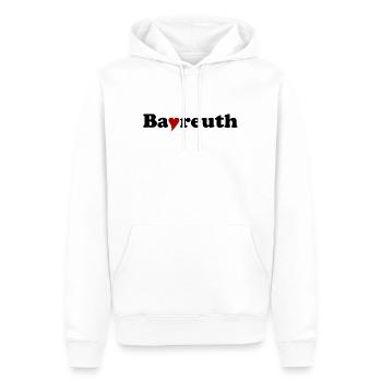 Bayreuth mit Herz - Männer Premium Bio Hoodie - Weiß - Vorne - Nico (187cm)