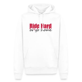 Ride Hard Or Go Home - Männer Premium Bio Hoodie - Weiß - Vorne - Nico (187cm)