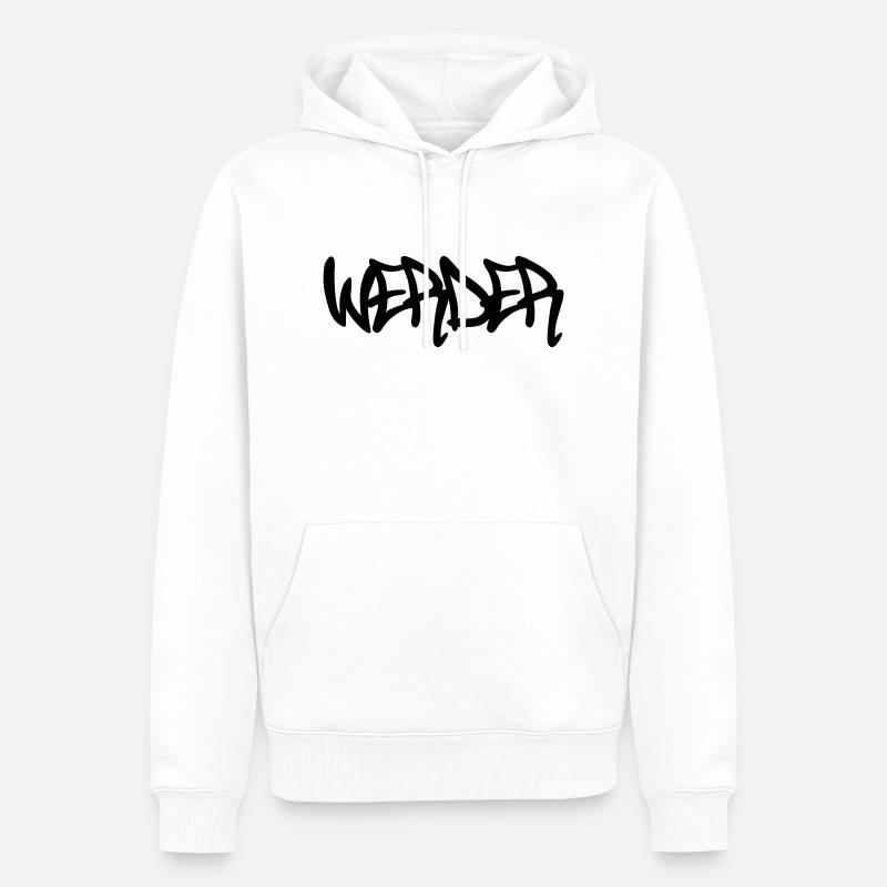 Werder Graffiti - Sweat à capuche Premium bio Homme - blanc