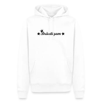 bräutigam - Sweat à capuche Premium bio Homme - blanc - Devant - Nico (187cm)