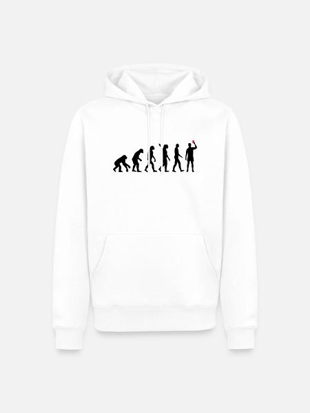 Evolution Referee - Men’s Premium Organic Hoodie - white