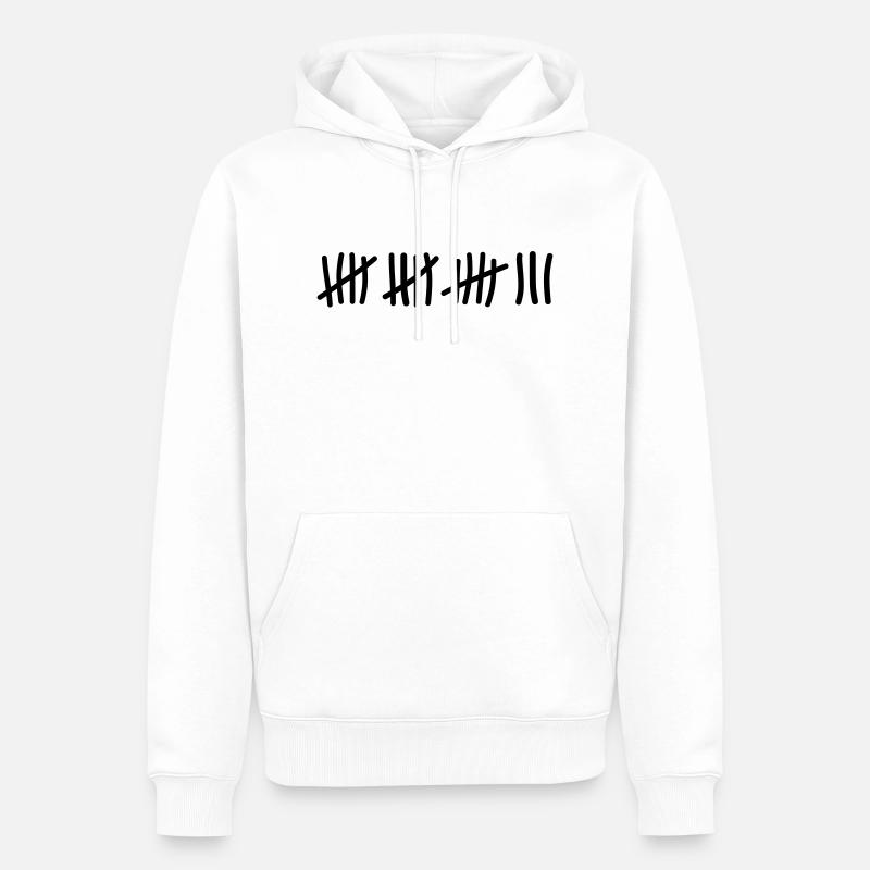 18 Anniversaire - Sweat à capuche Premium bio Homme - blanc