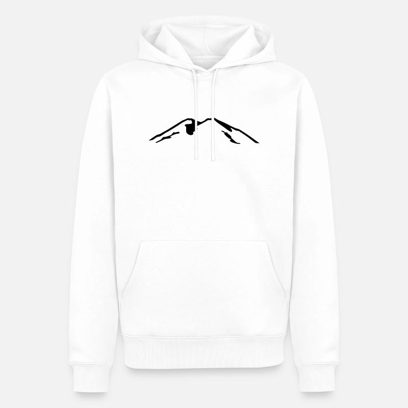 Elbrus - Sweat à capuche Premium bio Homme - blanc