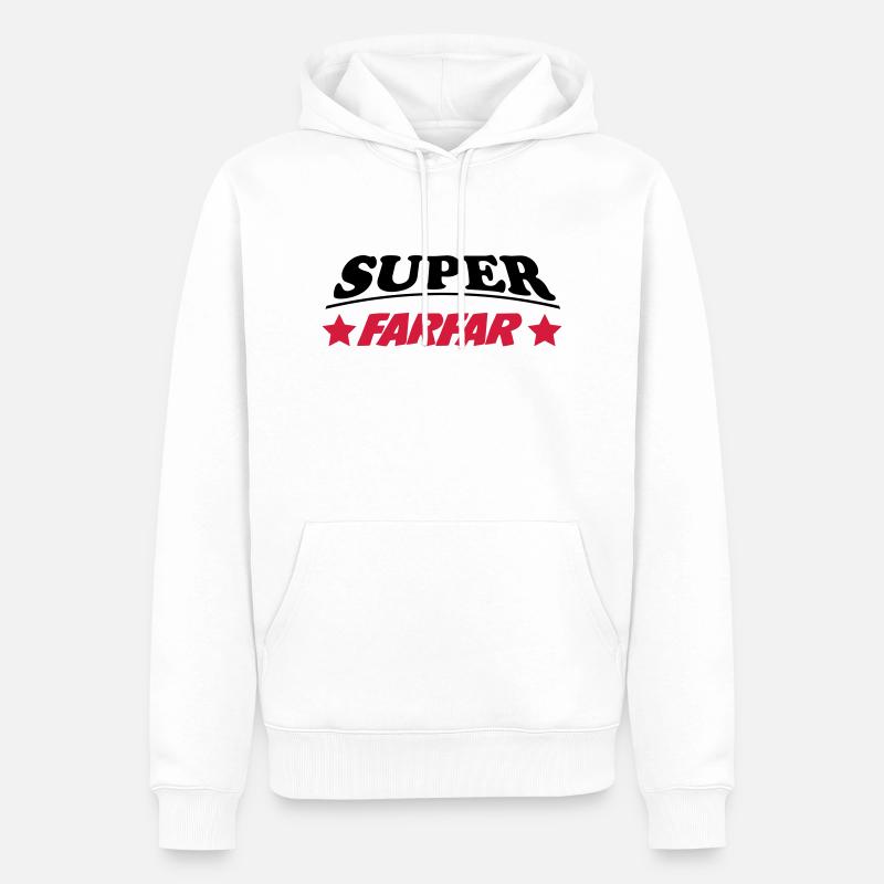 Super farfar 111 - Sweat à capuche Premium bio Homme - blanc