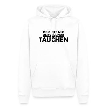 der tut nix der will nur tauchen - Männer Premium Bio Hoodie - Weiß - Vorne - Nico (187cm)