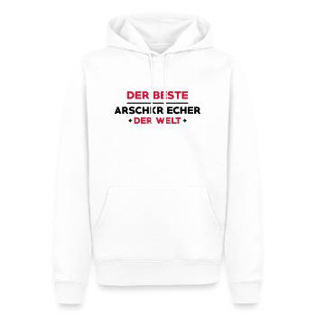 Arschkriecher Arschkriecherin Heuchler Heuchlerin - Männer Premium Bio Hoodie - Weiß - Vorne - Nico (187cm)