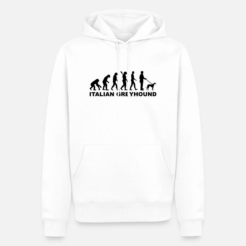 Italian Greyhound - Männer Premium Bio Hoodie - Weiß