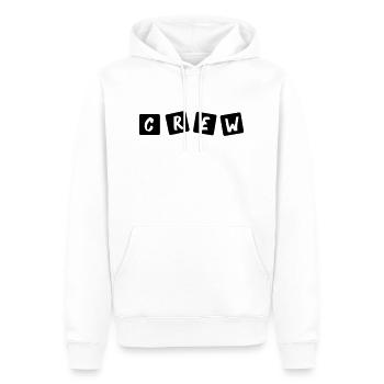 crew_001 - Sweat à capuche Premium bio Homme - blanc - Devant - Nico (187cm)