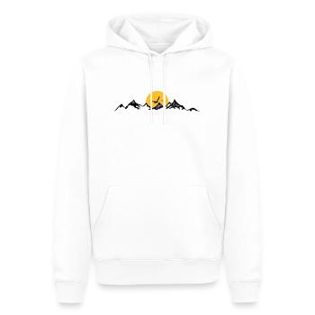MONTAGNES Paysage Silhouette Panorama - Sweat à capuche Premium bio Homme - blanc - Devant - Nico (187cm)