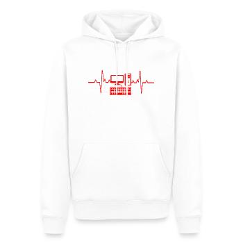 Heartbeat PC Gamer Computer Programmer - Men’s Premium Organic Hoodie - white - Front - Nico (187cm)